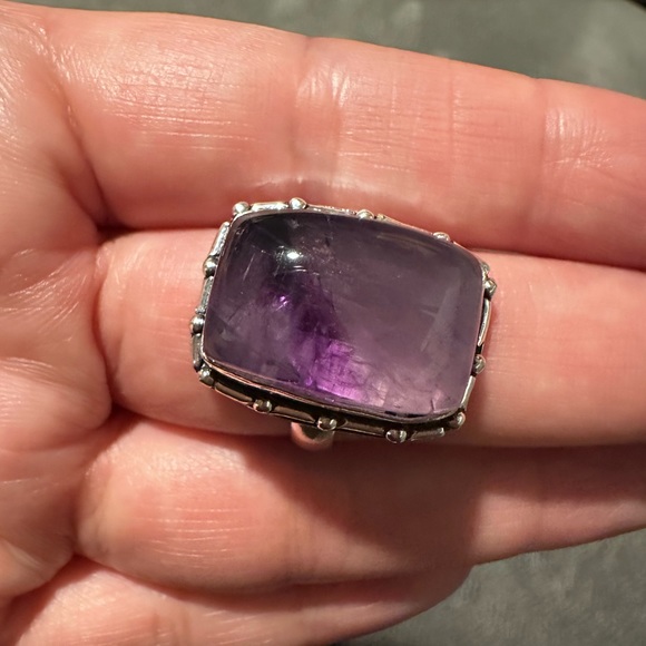 Amethyst Sterling Silver overlay ring - Picture 4 of 7